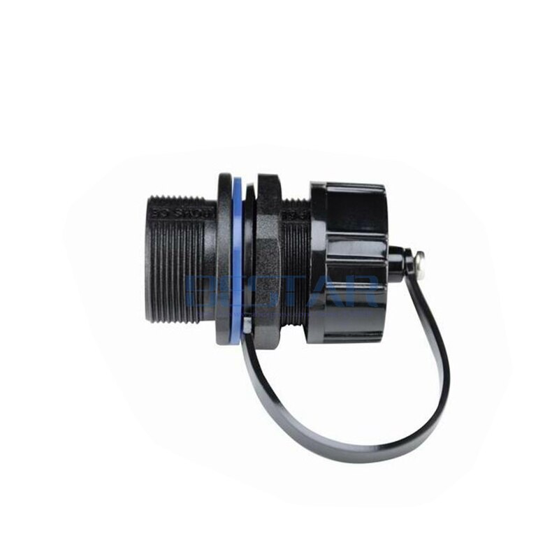 Ethernet LAN Black IP68 Protection M20 Stuffing Locknut Plastic AP Outdoor RJ45 Waterproof Gland Connector