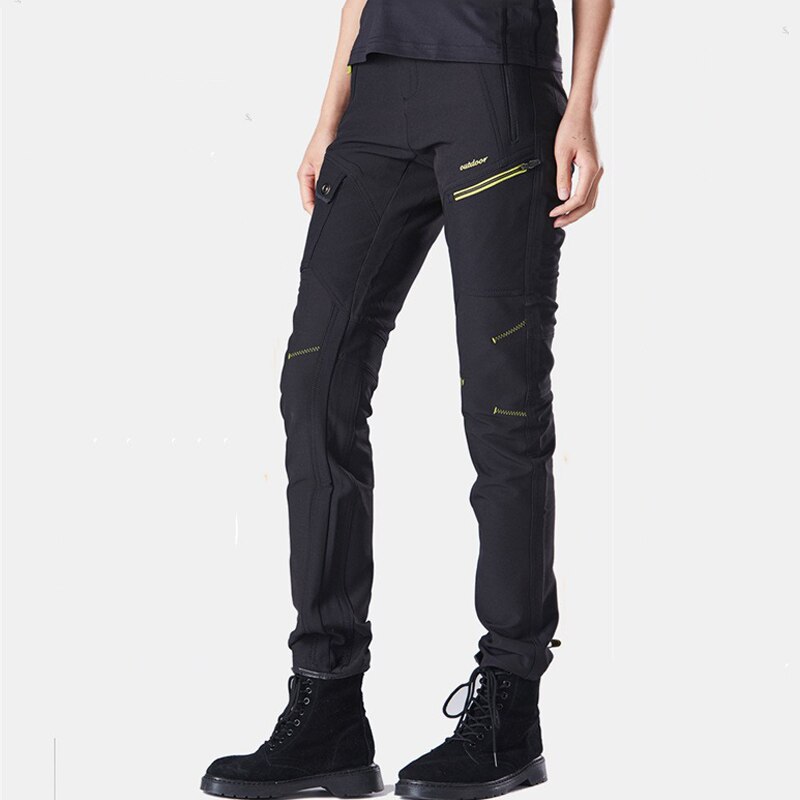 2019 Novas mulheres Calças Caminhadas Fleece Engrossar Calças Ao Ar Livre Calças Térmicas À Prova de Vento À Prova D' Água para Camping Escalada Ski