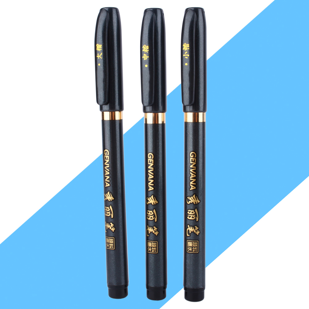 3 uds caligrafía japonesa y China Shodo lápiz de tinta para pinceles escritura dibujo artesanal SG caligrafía pluma suave negro pluma de belleza