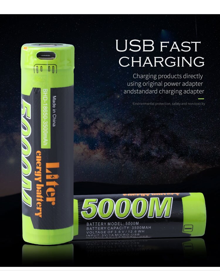 1PCS di trasporto di Buona Qulity 4 Indicatore LED USB 5000M 18650 3.7V 3500mAh ricarica Mobile batteria di Intelligenza Li-Ion batteria ricaricabile