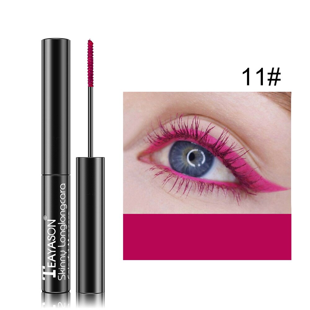 Kleur Mascara Waterproof Langdurige Blauw Groen Rood Zwart Wit Kleur Mascara Curling Verlenging Wimpers: 11