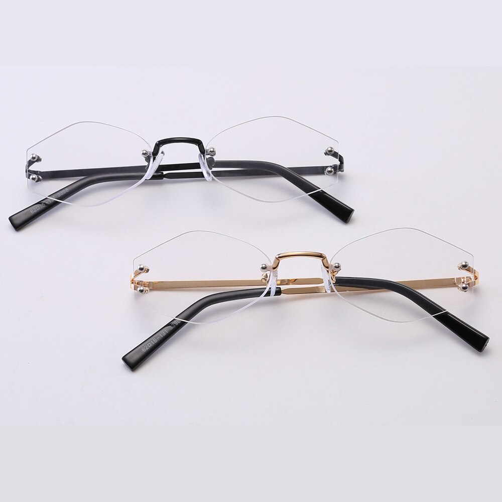 Peekaboo Clear Lens Rimless Eye Glasses Small Fram Grandado