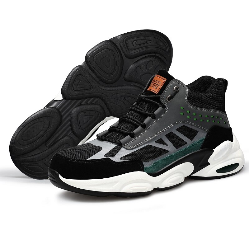 Men Breathable Safety Shoes Male Steel Toe Indestructible Work Boots Man Puncture-Proof Construction Working Non-slip Sneakers