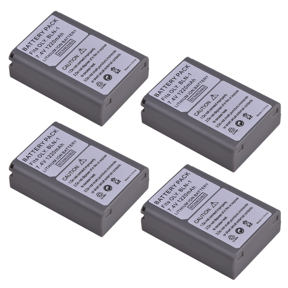 1220mAh BLN-1 PS-BLN1 batterie rechargeable Li-ion BCN-1 pour Olympus OM-D E-M1, stylo F, OM-D E-M5, stylo E-P5, OM-D E-M5 II: 4 battery
