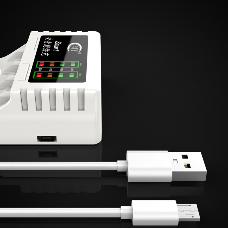universell ledet batterilader til aa / aaa ni-mh / ni-cd litium nimh batteri smart lader intelligent hurtiglading