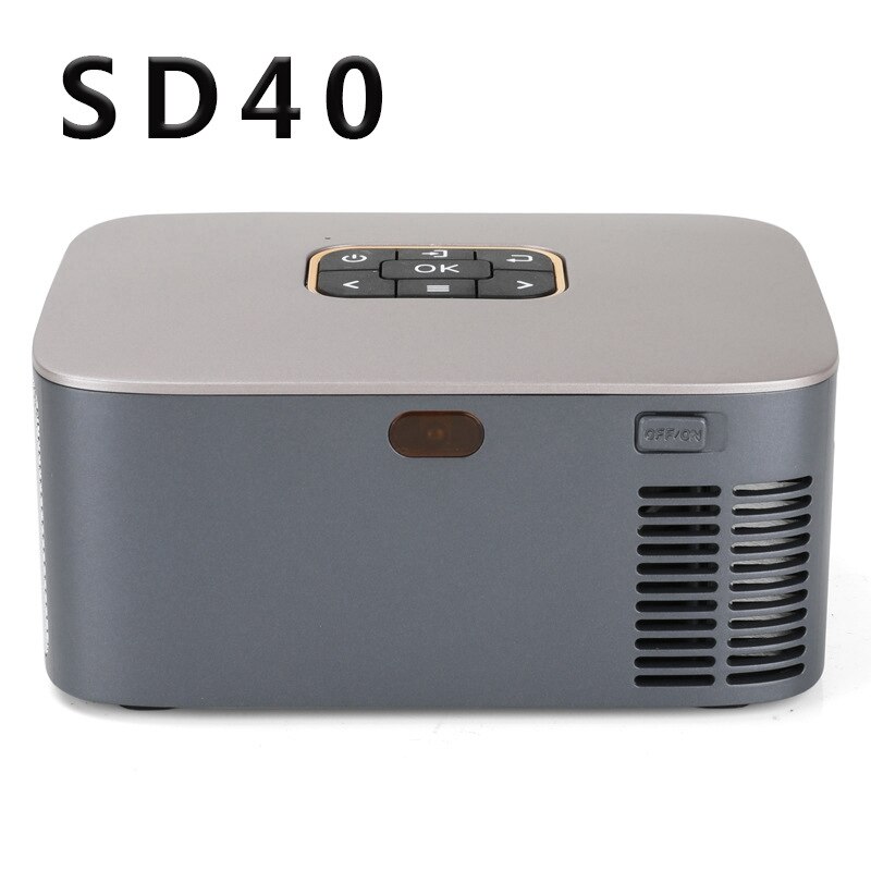 Projector SD40 1000 Lumens 1080P Mini Household Parent-Child Portable Projector Mini LED Tv(EU Plug)