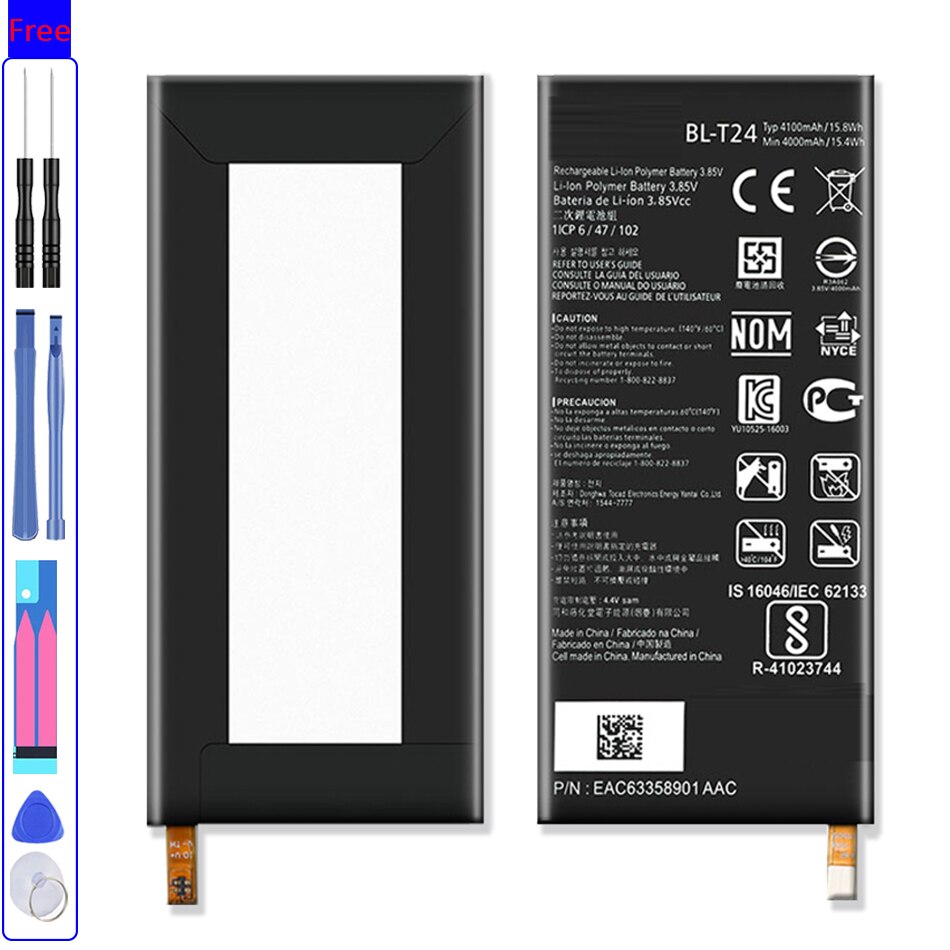 Batterie 4100mAh pour LG K220 k220dsk X Power k220ds k220z k220dsz k220y ls755 BL T24, avec outil gratuit