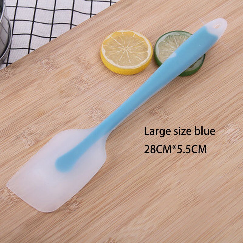 Non-stick Silicone Spatula Kitchen Ware Cooking Utensils Spatula Beef Meat Egg Butter Scraper Pizza Shovel Turners Food Lifters: GJC14 blue