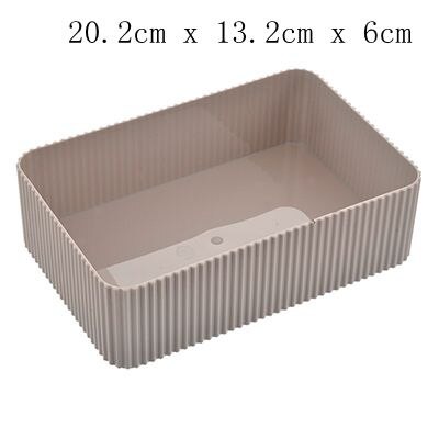 Hoomall Home Office Stationary Storage Container Box Plastic Hollow Makeup Organizer 5 Grids Desktop Sundries Storage Basket