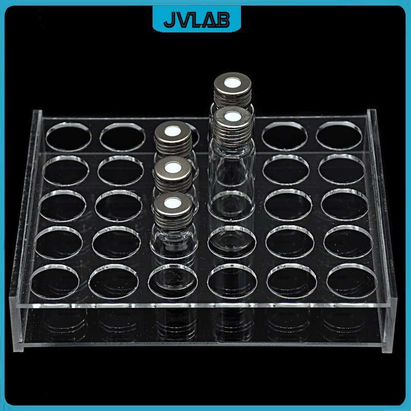 10ml plexiglas kromatografi hætteglas stand til sted 30 hætteglas analytisk flaske, holder til prøveflaske blænde 22.5mm