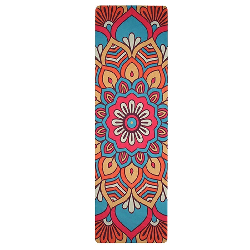 Yoga Mat - 10mm Thick - Non-Slip PVC - Lotus Pattern - Fitness & Exercise Pad: Default Title