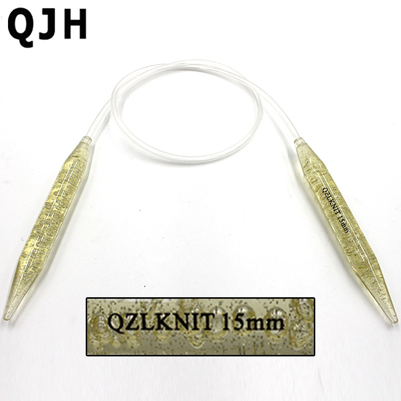 15 mm, 18 mm, 20 mm, Kristall-Acryl-Stricknadeln, runde Nadeln für dickes Garn, DIY-Handwerk, NäHenne, betroffen, Häkelnadel, zur Seite fahren, Weben