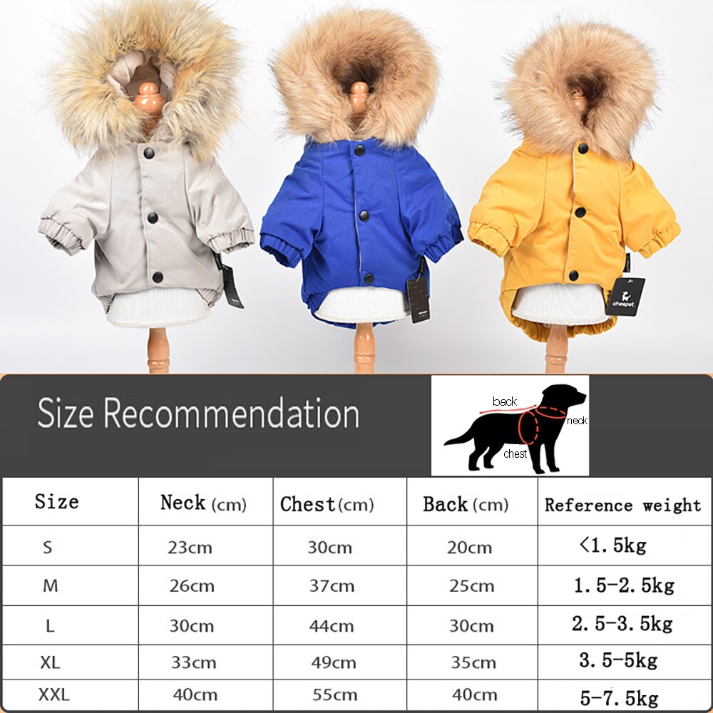 Pet Dog Warm Winter Coat Chihuahua Pug Dog Clothes For Small Medium Dogs Schnauzer Pet Puppy Coat Down Jacket Clothing