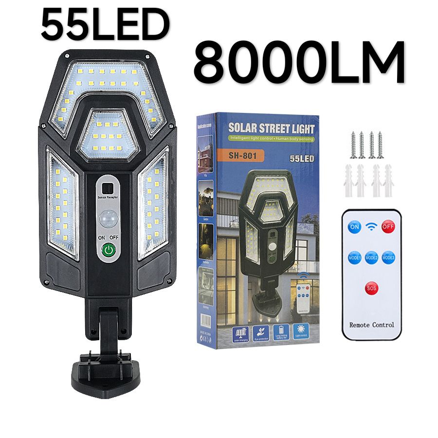 Lámparas solares al aire libre de 30000LM Sensor IR y siempre enciende para 20 h Sunlight Solar Spotlights impermeable Lámpara solar externa