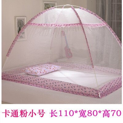 Anti-mosquito nets cot mosquito nets child-free installation bottomless baby bedspread encryption collapsible 2 color options: pink