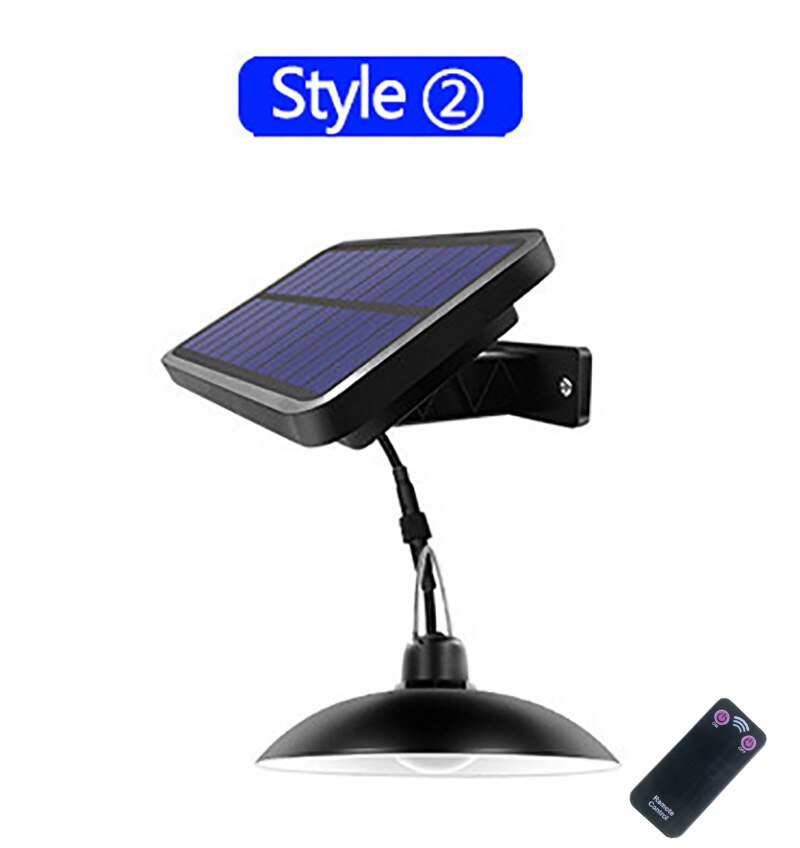 Solar tuinlamp, waterdichte solarlamp, tuinverlichting, led solarlamp, buitenlamp, hanglamp, binnenverlichting, eclairage, exterieur: Afstandsbediening stijl 2 / Wit uitstralend / Zwarte schelp