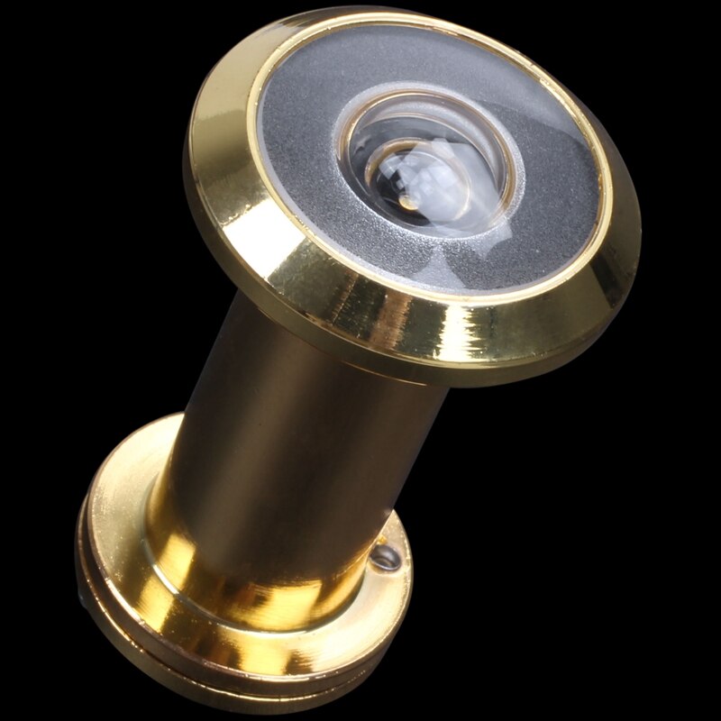 200 Degree Retractable 36-58mm Security Door Viewer Peephole Peep Hole Spyhole + Cover, Gold