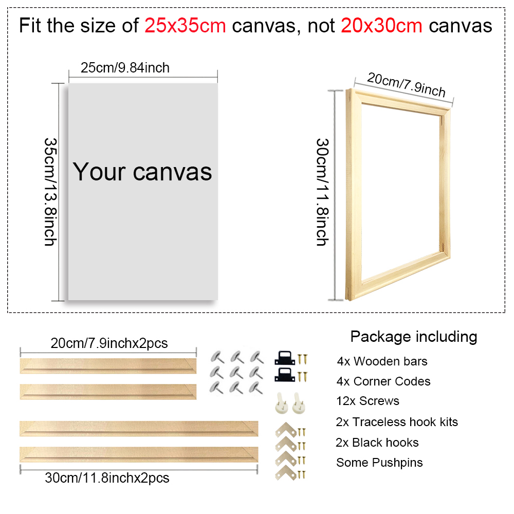 35x55 40x60 cm Natuurlijke Houten Fotolijst Voor Muur Canvas Frame Diamant Schilderij Frame Foto poster Muur Frame Home Decor: YELLOW
