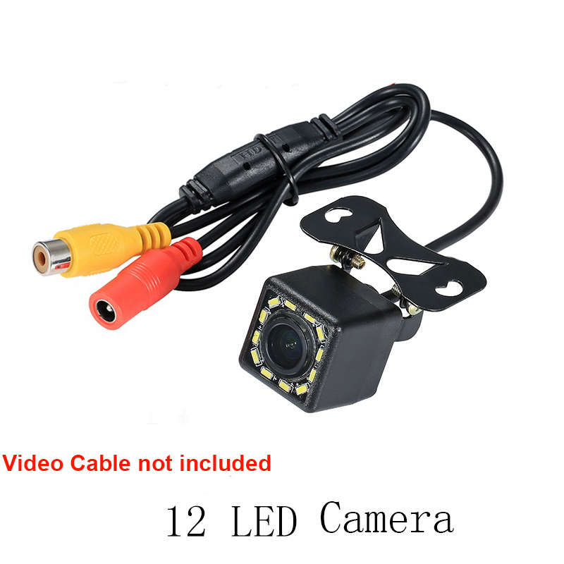 Wide Angle HD Car Rearview Camera Rear View Video Vehicle Camera Backup Reverse Camera 12 LED Night Vision Parking Camera: Orange