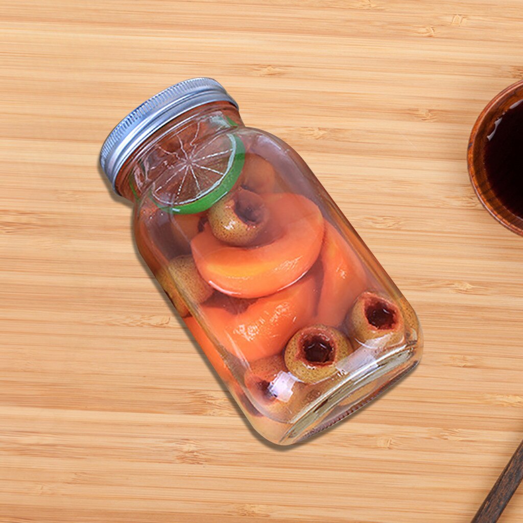 Mason Jar-taza de cristal con tapa con paja, jarras de bebida fría, para verano: L
