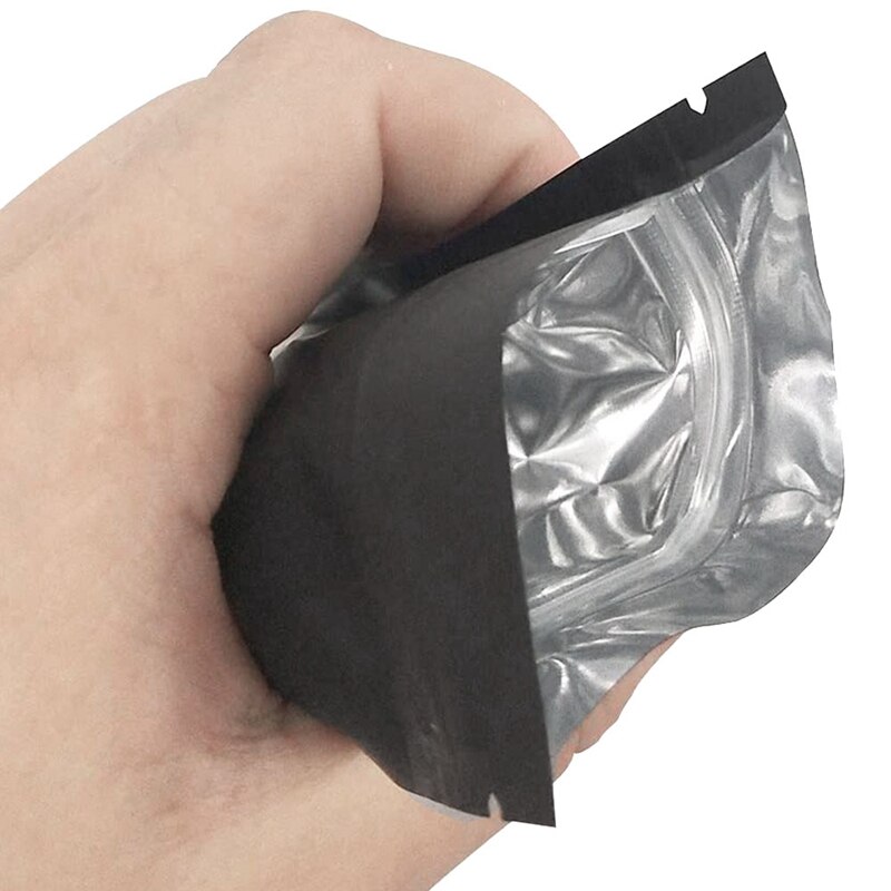 100 Pack Geur Proof Zakken-3X4 Inch Hersluitbare Mylar Zakken Folie Bag Platte Rits Sluiting Zak matte Black