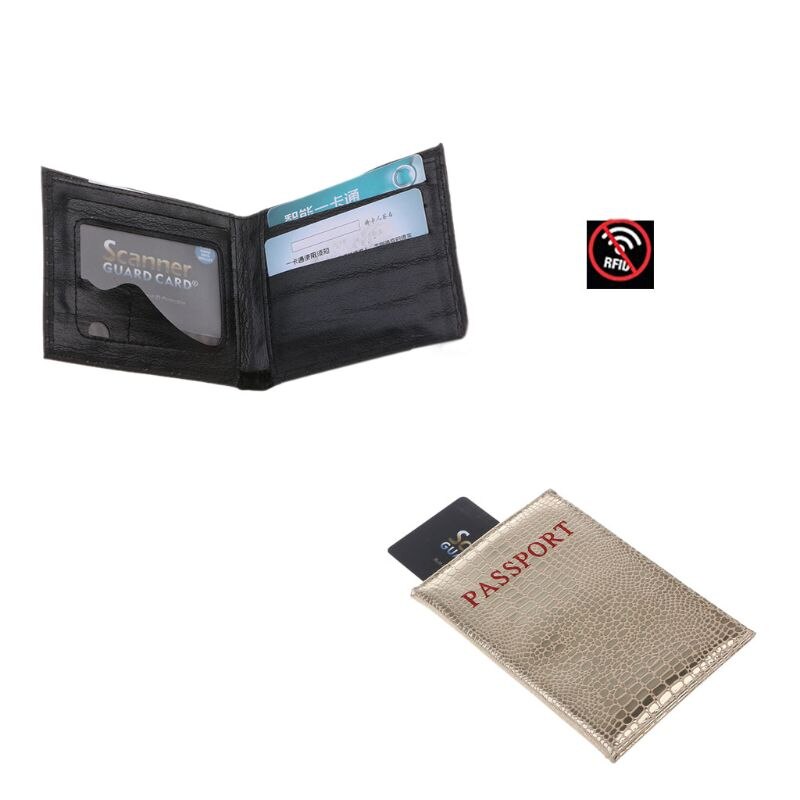 LABUYI 3 x RFID-blokkerende kaart, RFID-/NFC-kaart, RFID-/NFC-blokkering, RFID-blokkering, RFID-bescherming, contactloze creditcard-beschermhoes, ter bescherming van de portemonnee (zwart), Zwart