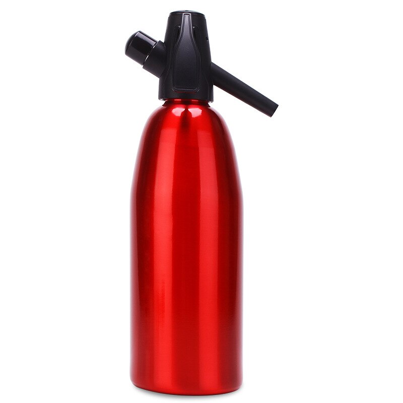 Upors 1l sodavand aluminiumslegering sodavand med mousserende vand med trykregulator til cocktails juicebarværktøj: Rød