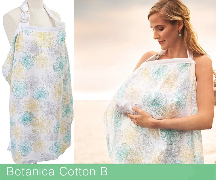 Udder Covers Borstvoeding Verpleging Cover Privacy Babyvoeding Schort Katoen Kind Ademend Doek Babyfoon Hals Cover: Botanica B cotton