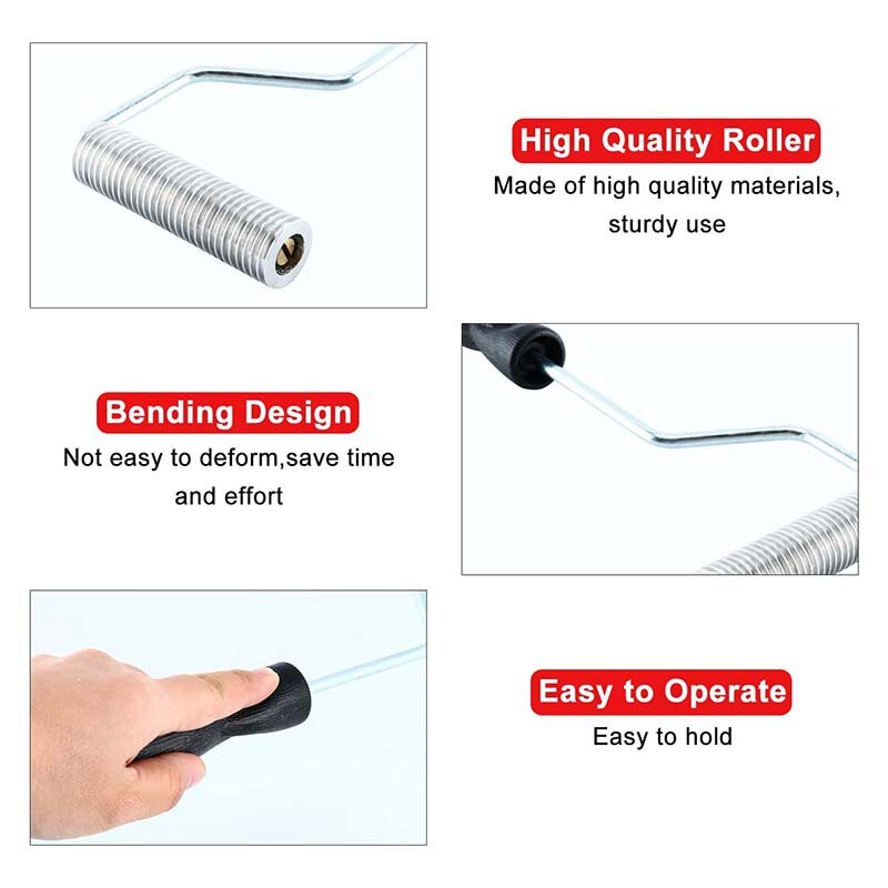 Glasvezel Roller Tool Kit, 2 Stuk Glasvezel Hars Gelamineerd Bubble Roller Set, Geschikt Voor Reparatie