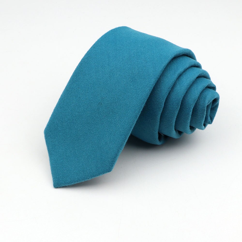 Soft Mens Solid Colourful Neck Tie Wool Cotton Solid Skinny Ties Men Business Small Ties Cravat: 6