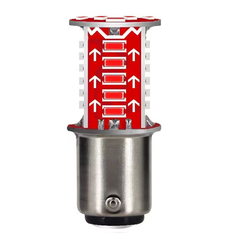 Universal- LED Motorrad Strobe Brems Glühbirnen Auto Schwanz Parkplatz Rückfahr Lichter Auto Brems Lampen Motorrad Rücklicht 1/2Stck: Armee Grün
