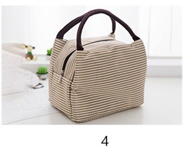 Waterproof Stripe Portable Insulation Bag Insulation Oxford cloth Food Picnic Bag Family Ice Pack Cooler caseNB204: 4