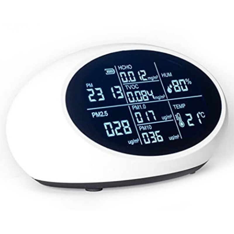 Formaldehyde Detector Air Monitor Indoor Air Monitor for Humidity,Temperature,PM2.5/PM10 HCHO TVOC