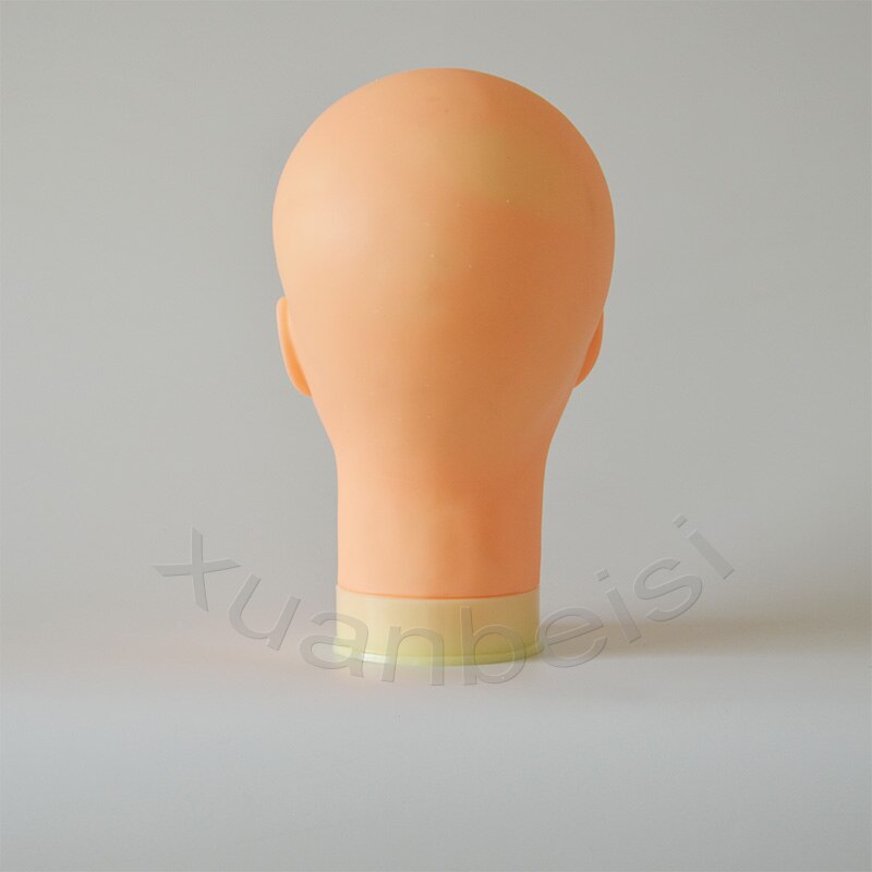 Cabeza de maniquí calvo con soporte de mesa negro para mujer, cabeza de maniquí femenina para hacer pelucas, sombrero de exhibición, soporte de peluca con cabeza, 55cm
