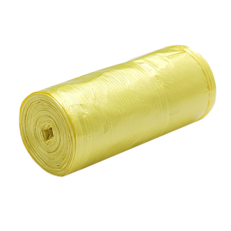 1 Rolls 50 x 46 Cm Garbage Bags Single Color Thick Convenient Environmental Plastic Trash Bags Disposable Plastic Bag Yellow: Default Title