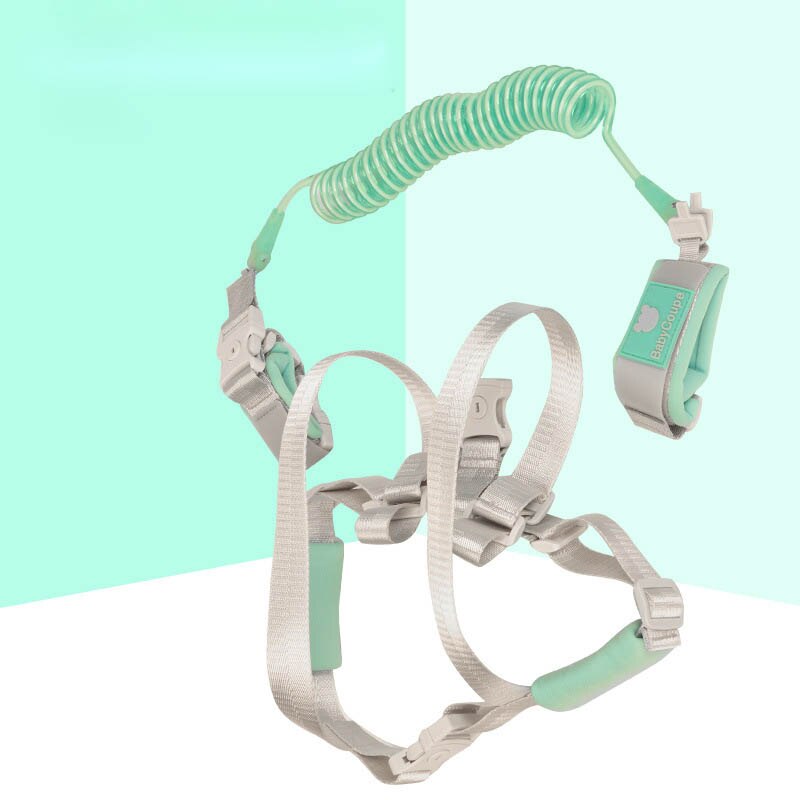 Pasek dla dziecka lina Outdoor Walking smycz na rękę opaska anty-zgubiona opaska dla dzieci chroniący przed zgubieniem Link na nadgarstek maluch smycz szelki bezpieczeństwa: green / 2.5M