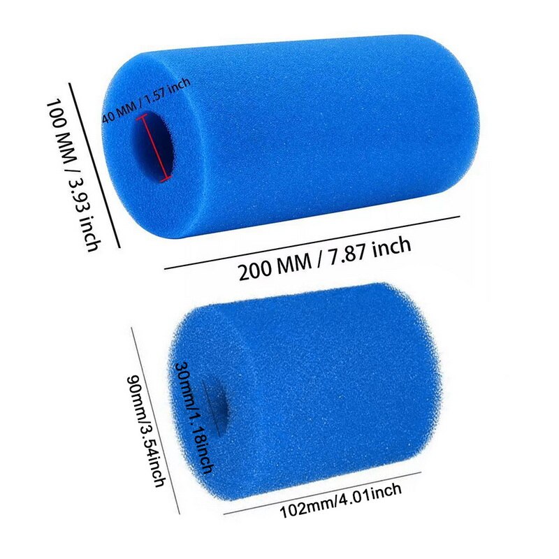 Reusable Washable Swimming Pool Foam Filter Sponge Biofoam Filtered Pump 1pc
