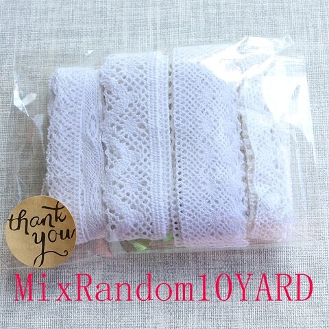 10 yards /lot White Cotton Lace Cloth Wrap Knitting Embellishments DIY Patchwork Crafts Lace Trims scrapbooking: Default Title