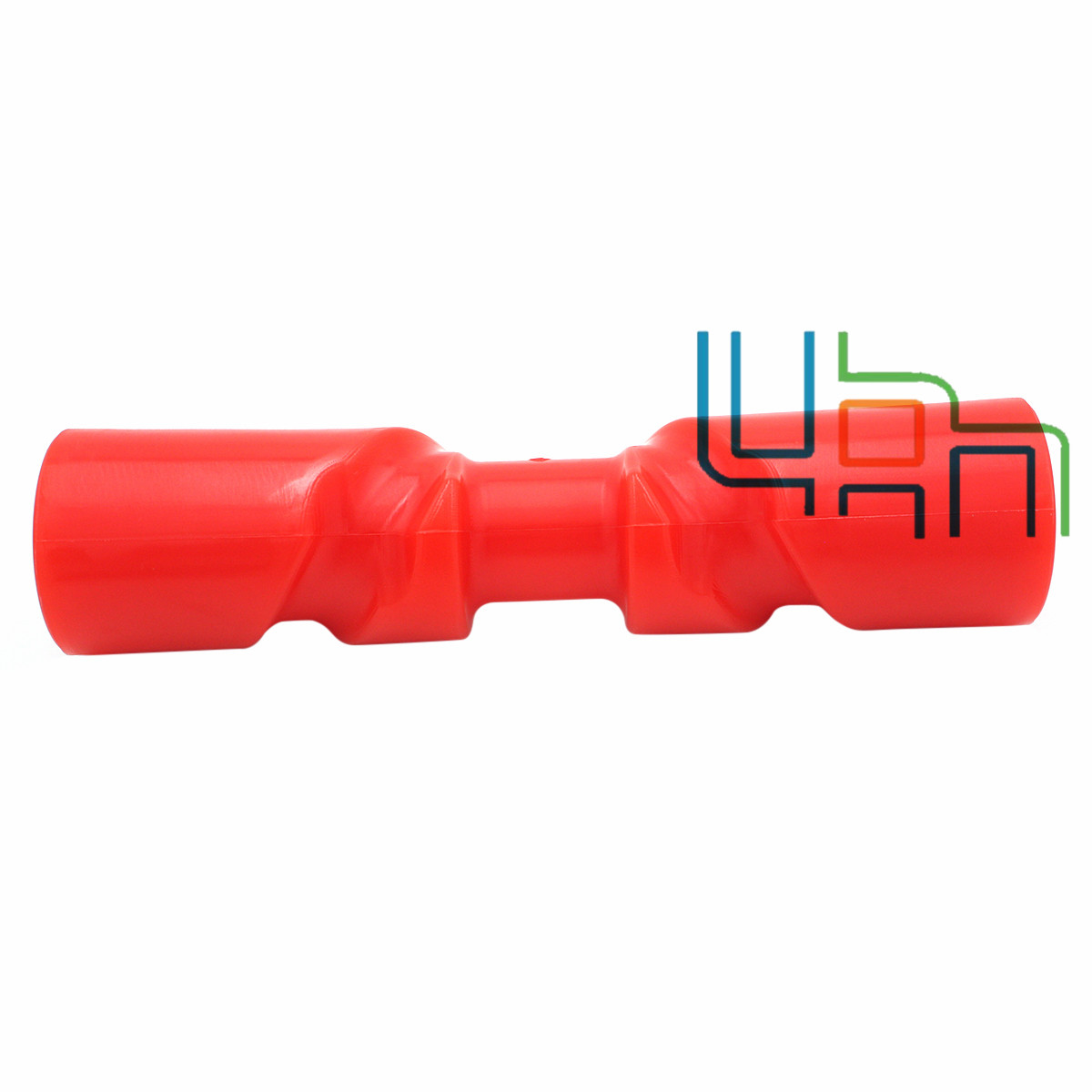 rodillo de remolque de barco autocentrante rojo de 12 pulgadas, orificio de 5/8 ", poliuretano