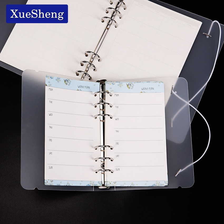 A5 A6 Notebook Accessory Sheet Shell Office School Stationery Transparent Concise 6 Holes Binder Planner Cover