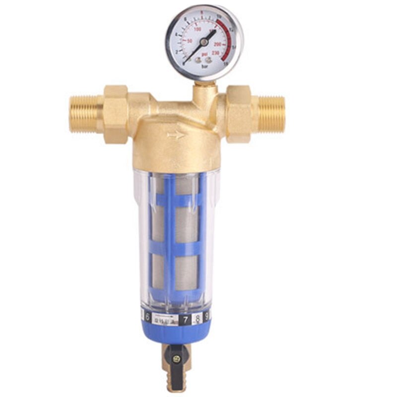 1 Inch Copper Backwash Water Pre Filter Household House Water Filter Pipes Central Water Purifier Descaling: Default Title