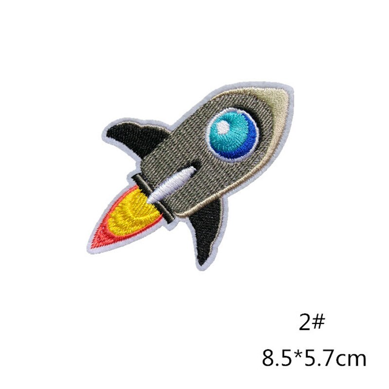 20 Pcs Diy Kind Kleding Accessoires Naaien Patches Outer Space Planeet Patroon Ijzer Op Flarden Borduurwerk Doek Naaien Patches