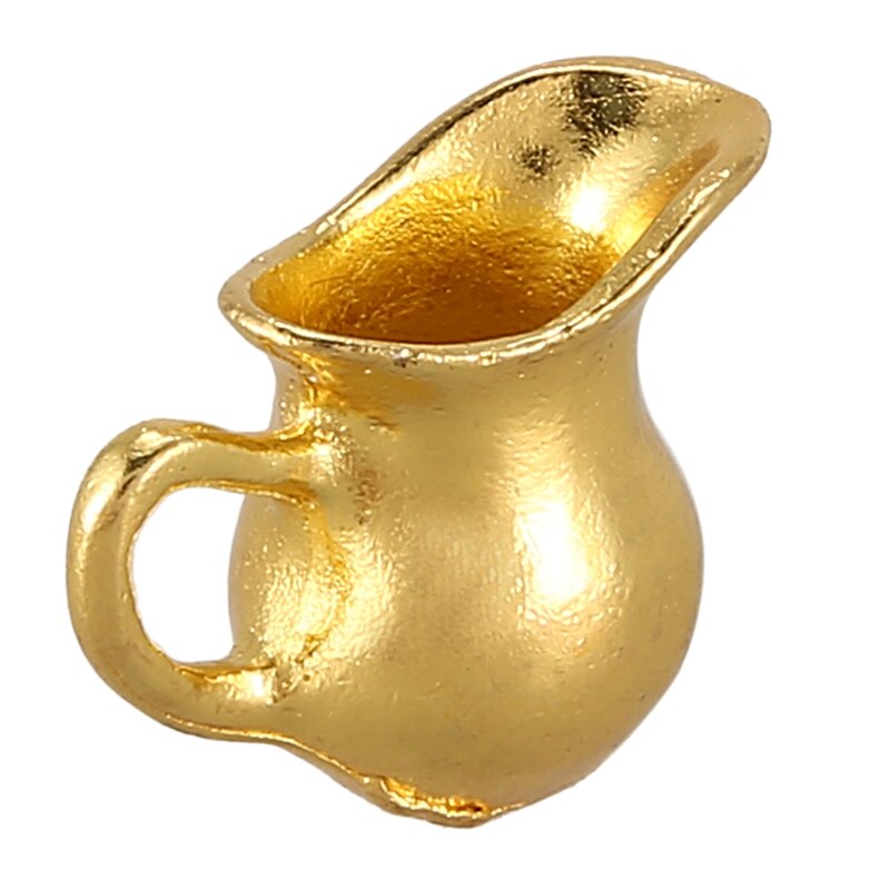 Poppenhuis Miniatuur 1: 12 Speelgoed 8 Stuks Metalen Thee Set Lengte 6.5Cm