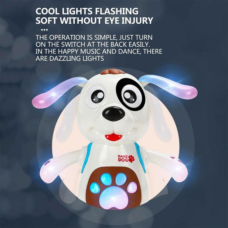Juguete eléctrico para perro, música, baile ligero, caminar, Perro Robot