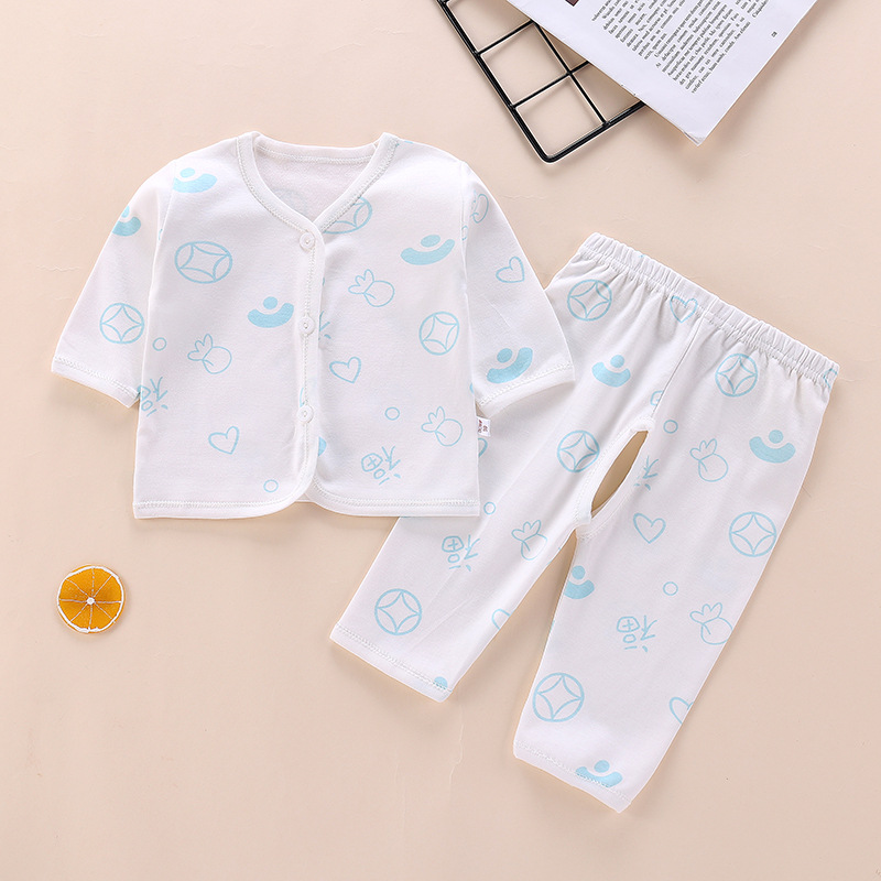 Pigiama per neonato abbigliamento invernale per bambini abbigliamento per bambini in cotone 100% Set di abbigliamento per neonato da notte per bambina: C4 / 66 Height 55-66cm