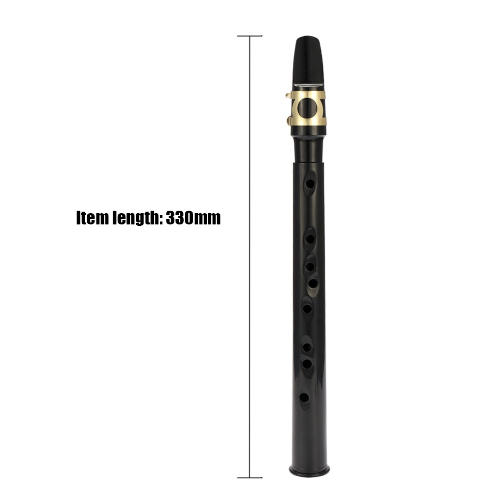 Pocket sax mini saxofon sax portabel liten saxofon med bärväska träblåsinstrument svart/vit