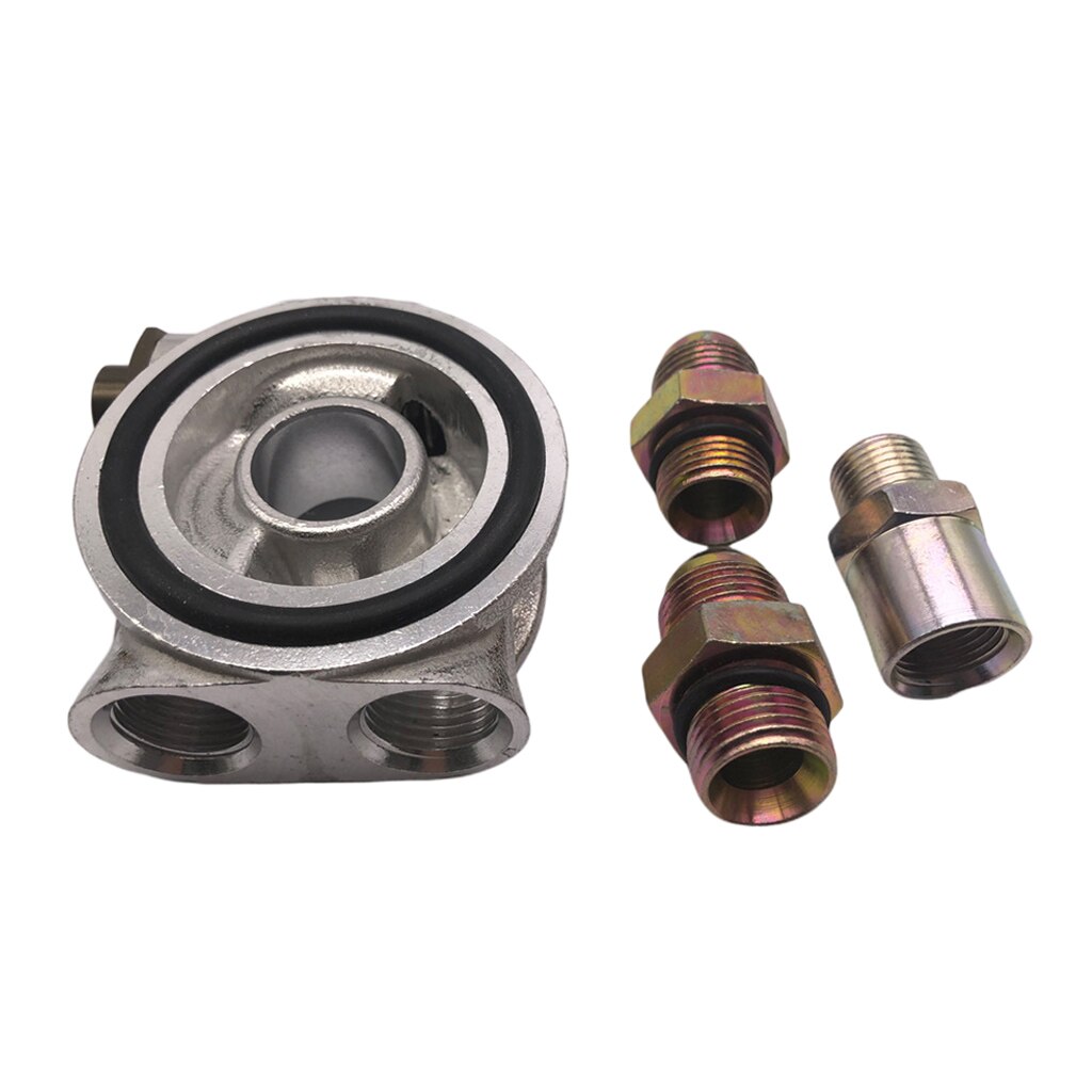 Universal M20*1.5 Inlet AN 10 Outlet Oil Filter Cooler Sandwich Plate Adapter