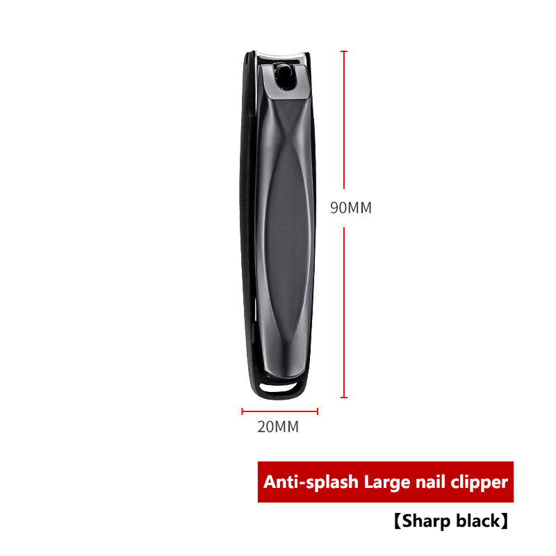 stainless steel nail clippers nail clipper nail trimmer toe nail clippers nail tools: Large Black