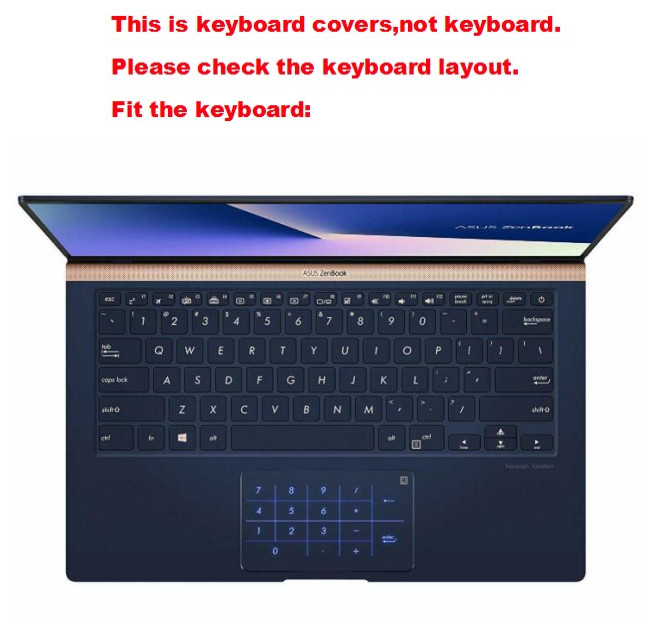 Clear Tpu Keyboard Cover Voor Asus Zenbook 13 14 UX433FA UX433F UX433 UX433FN UX434F UX434 UX333FA UX333FN UX333F UX390UA UX390: UX433F UX433