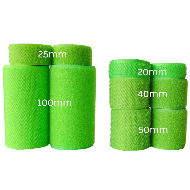 2-10Cm Breedte Lichtgroen Geen Lijm Haak Loop Sluiting Tape Voor Naaien Accessoires Tape Sticker Strap Diy